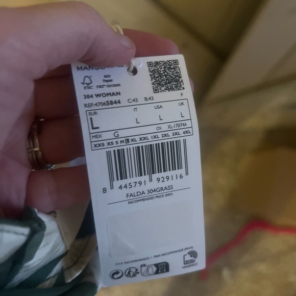 NWT MANGO Floral Faux Wrap Skirt - Picture 6 of 7